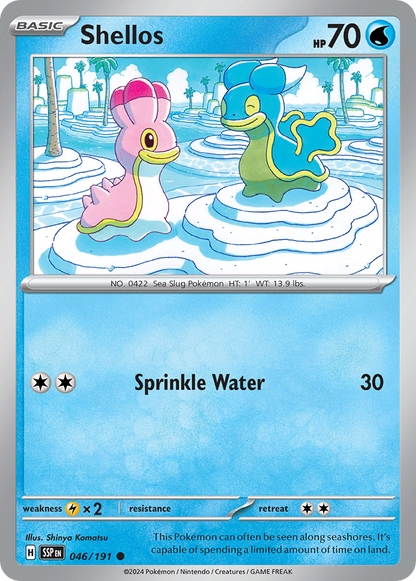 Shellos 046/191 Surging Sparks Pokemon Reverse Holo Common NM
