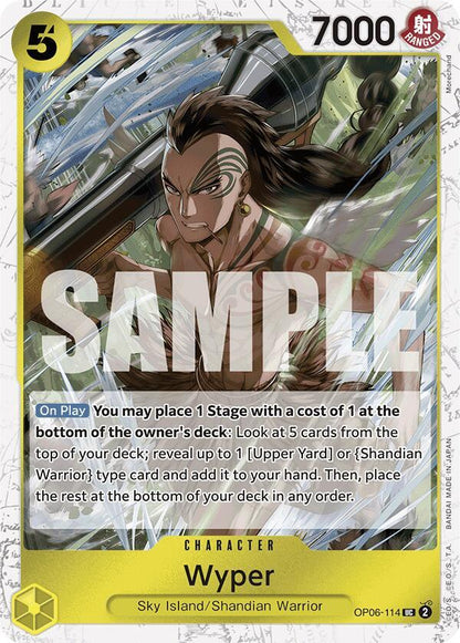 Wyper (Jolly Roger Foil) OP06-114 Premium Booster -The Best- One Piece Uncommon