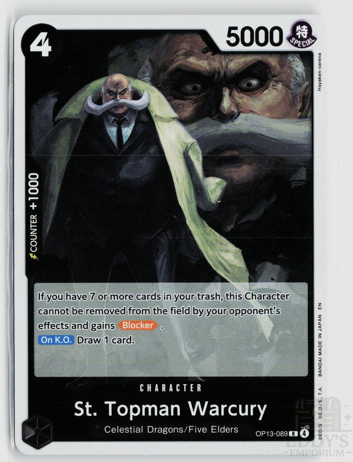 St. Topman Warcury OP13-089 Carrying On His Will One Piece Foil Rare