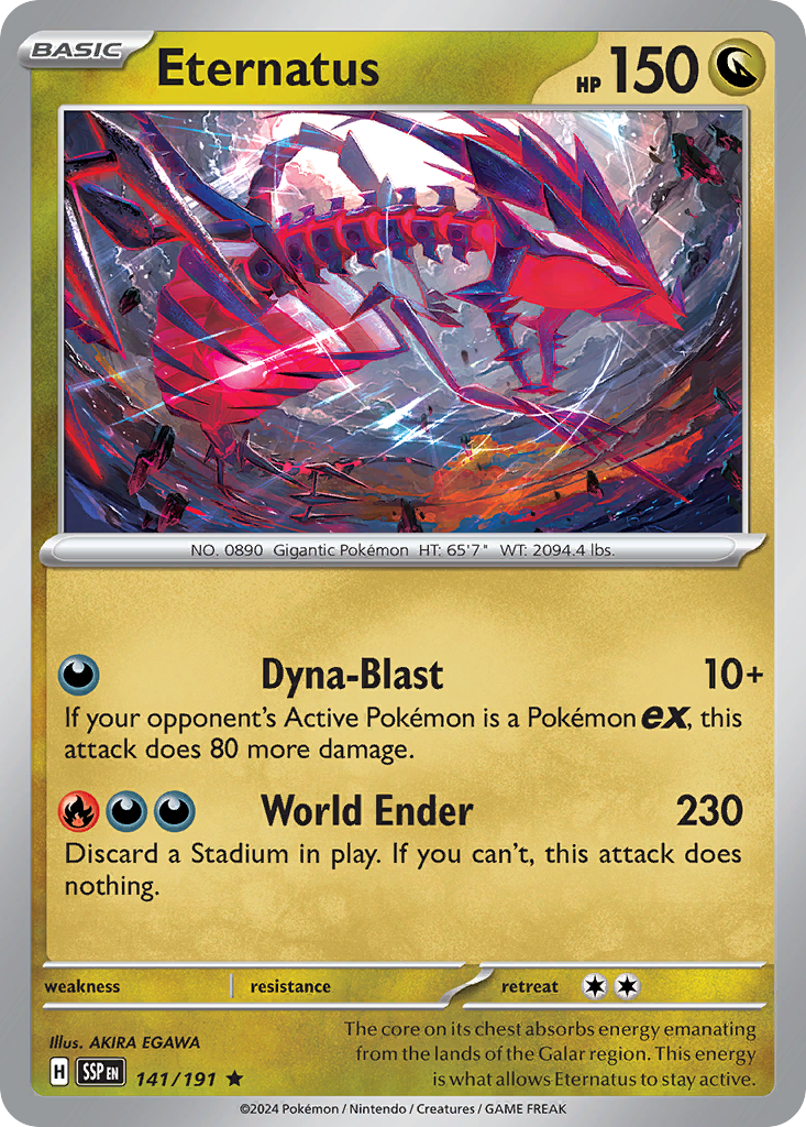 Eternatus 141/191 Surging Sparks Pokemon Holo Rare NM
