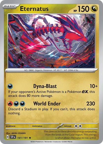 Eternatus 141/191 Surging Sparks Pokemon Holo Rare NM