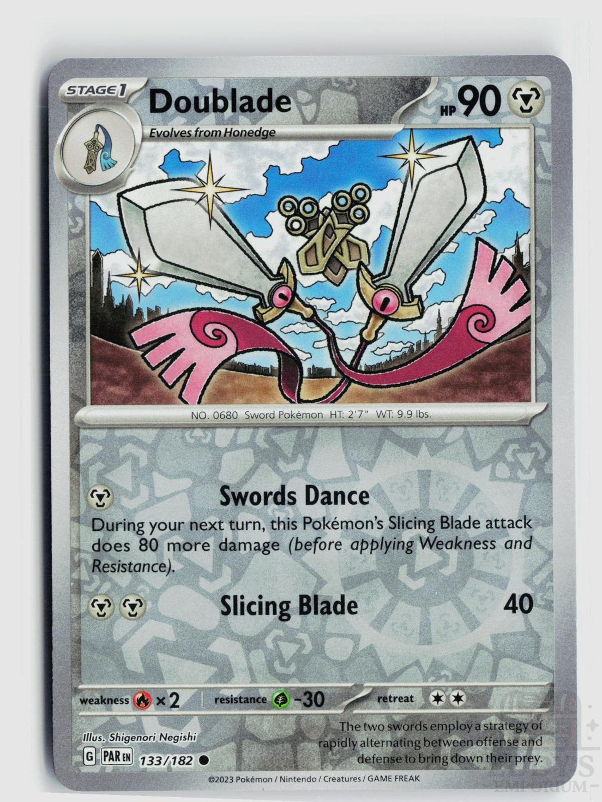 Doublade 133/182 Paradox Rift Pokemon Reverse Holo Common NM