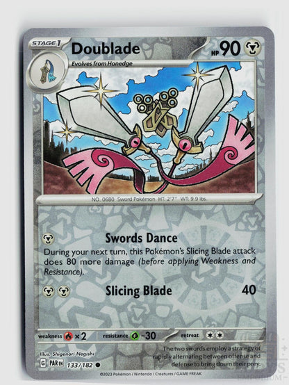 Doublade 133/182 Paradox Rift Pokemon Reverse Holo Common NM