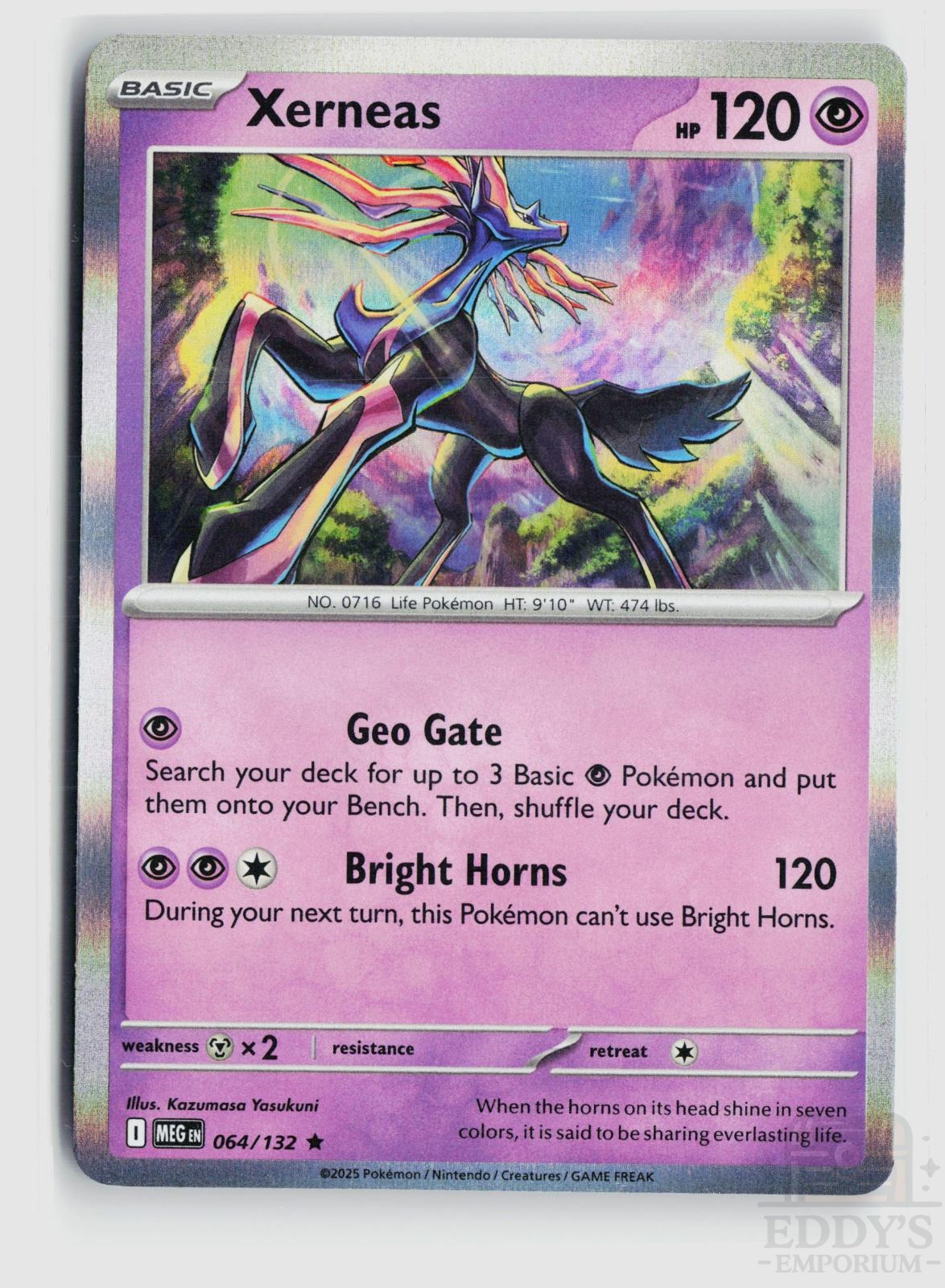 Xerneas 064/132 Mega Evolution Pokemon Holo Rare NM