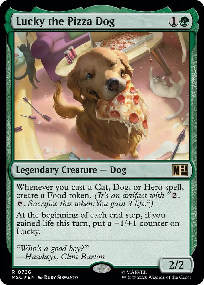 Lucky the Pizza Dog 726 Commander: Marvel Super Heroes Magic: The Gathering