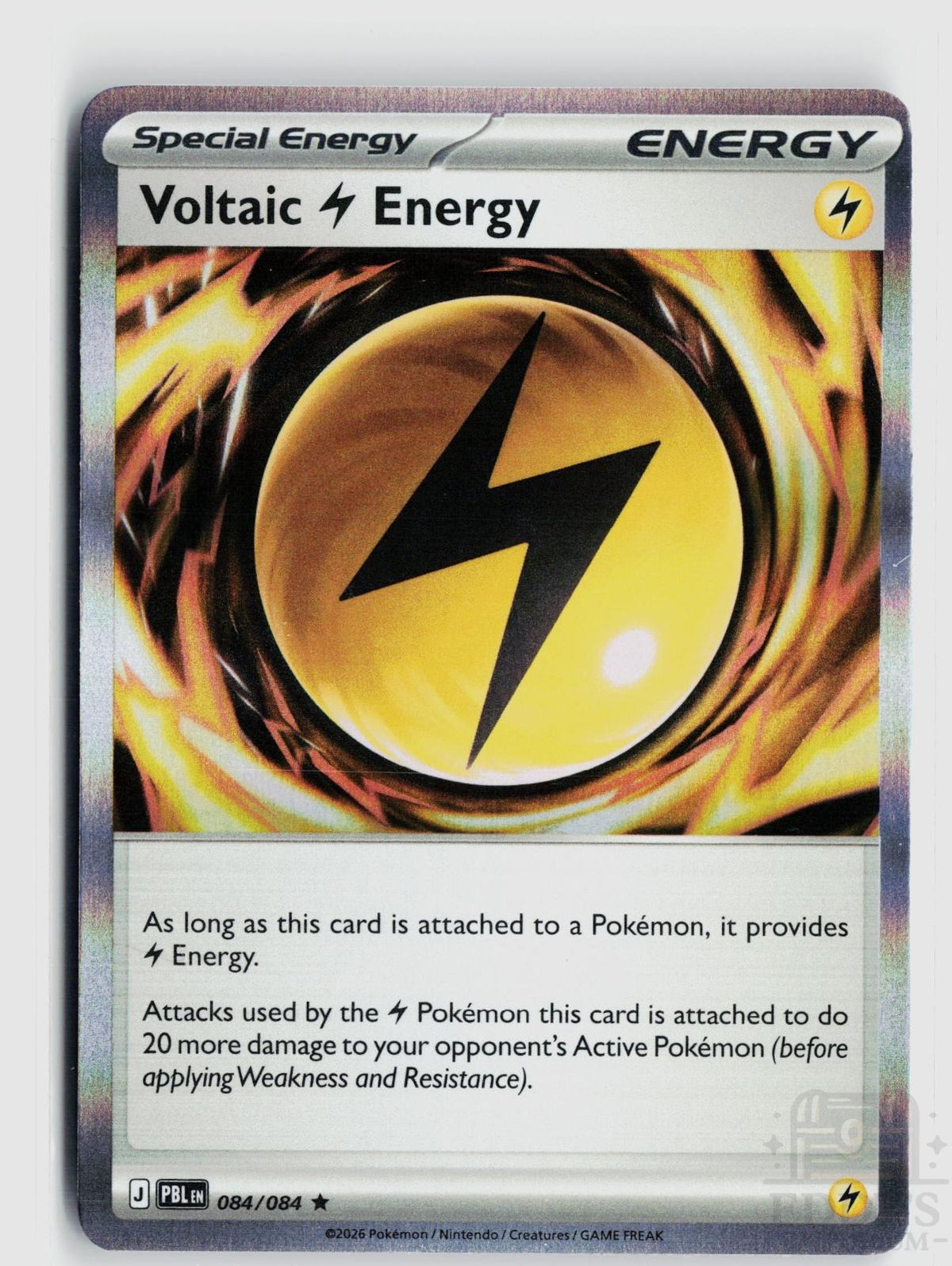 Voltaic Lightning Energy 084/084 Pitch Black Pokemon Holo Rare NM