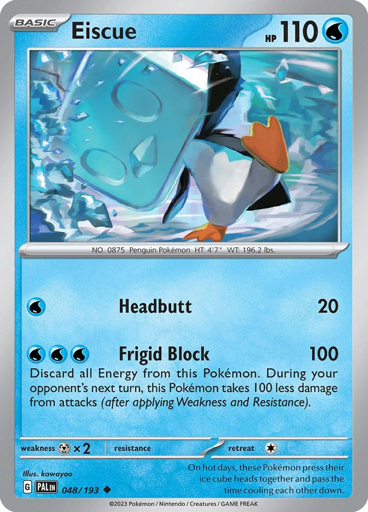 Eiscue 048/193 Paldea Evolved Pokemon Reverse Holo Uncommon NM