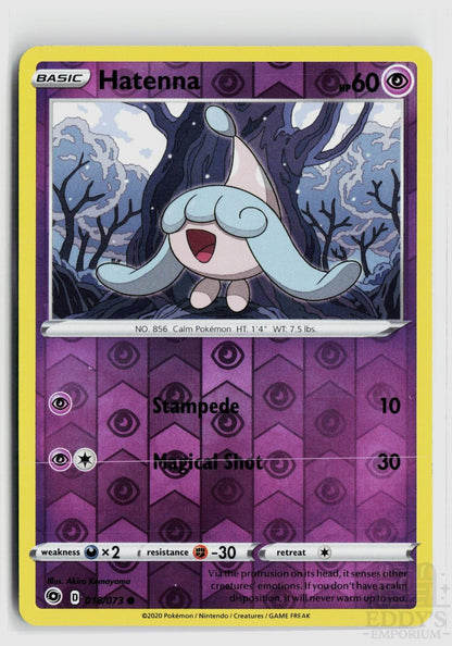 Hatenna 018/073 Champion's Path Pokemon Reverse Holo Common NM