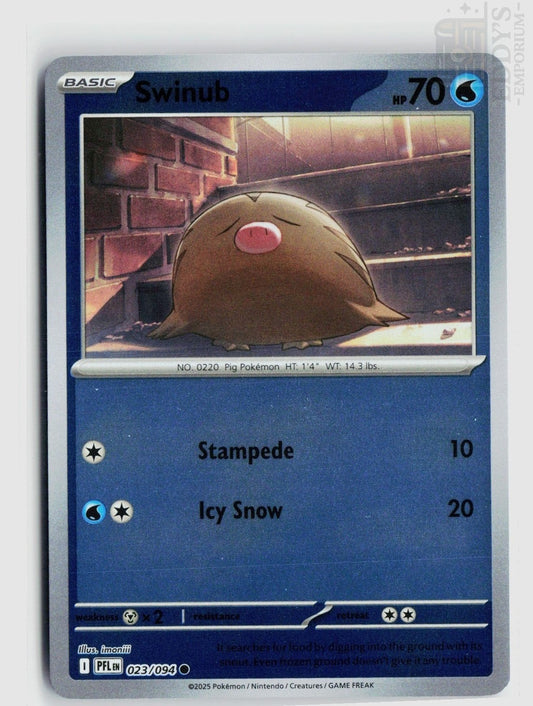 Swinub 023/094 Phantasmal Flames Pokemon Reverse Holo