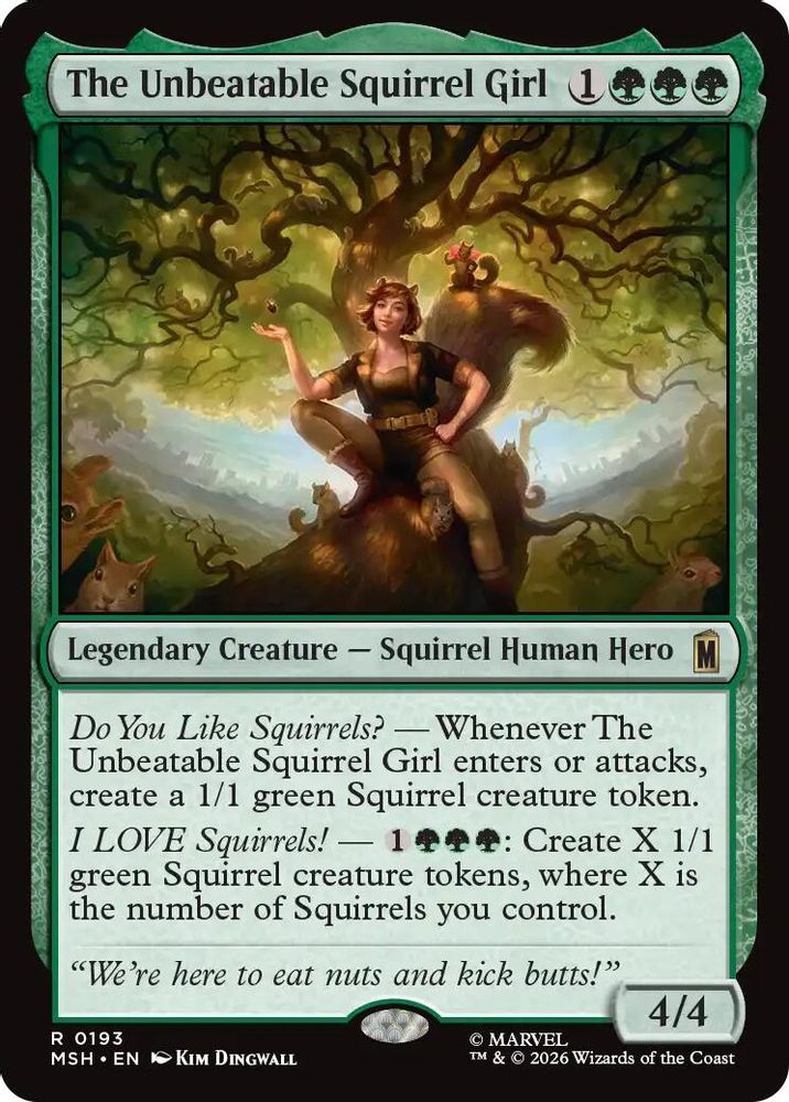 The Unbeatable Squirrel Girl 193 Marvel Super Heroes Magic: The Gathering