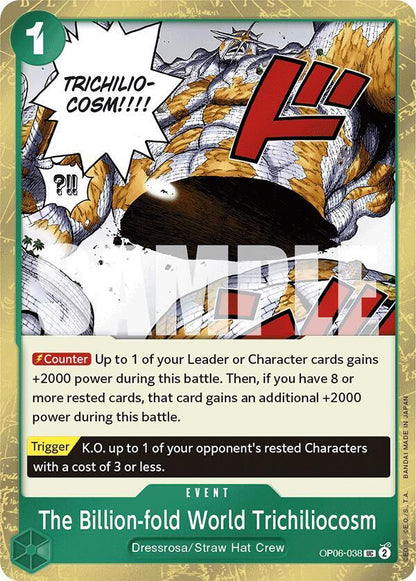 The Billion-fold World Trichiliocosm (Jolly Roger Foil) OP06-038 Premium Booster -The Best- One Piece