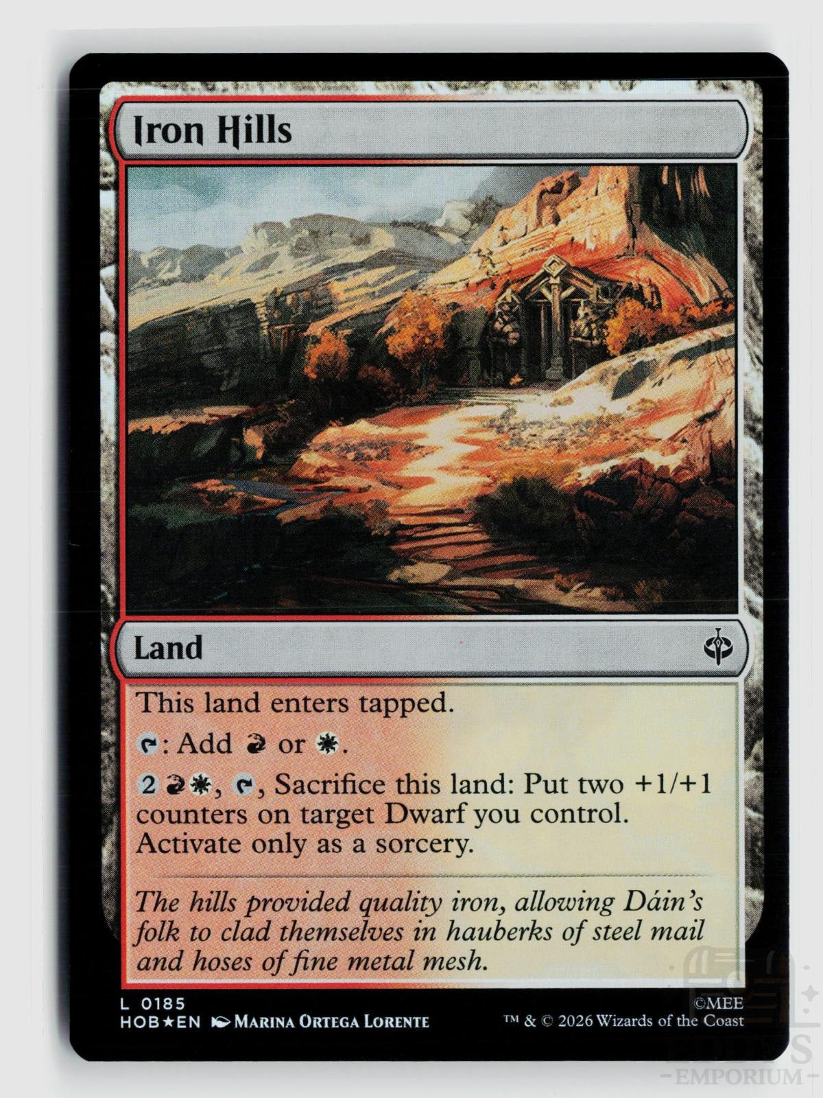 Iron Hills 185 The Hobbit Magic: The Gathering Foil Land