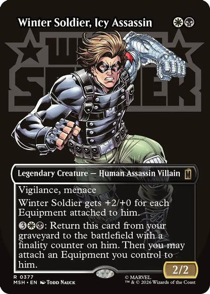 Winter Soldier, Icy Assassin (Borderless) 377 Marvel Super Heroes Magic: The Gathering