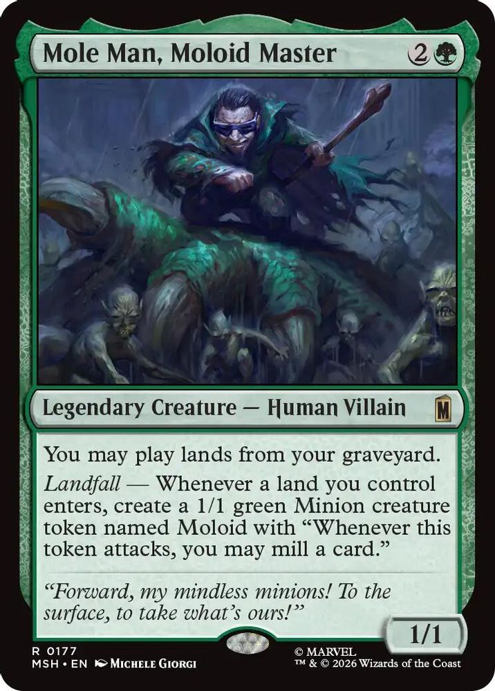 Mole Man, Moloid Master 177 Marvel Super Heroes Magic: The Gathering