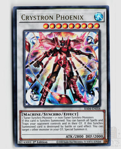 Crystron Phoenix (UR) RA04-EN058 Quarter Century Stampede Yu-Gi-Oh 1st Edition NM
