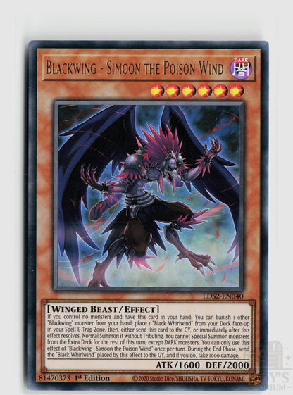 Blackwing - Simoon the Poison Wind LDS2-EN040 Legendary Duelists: Season 2 Yu-Gi-Oh 1st Edition NM