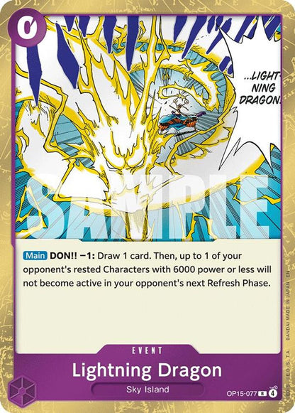Lightning Dragon OP15-077 Adventure on Kami's Island One Piece Foil Rare