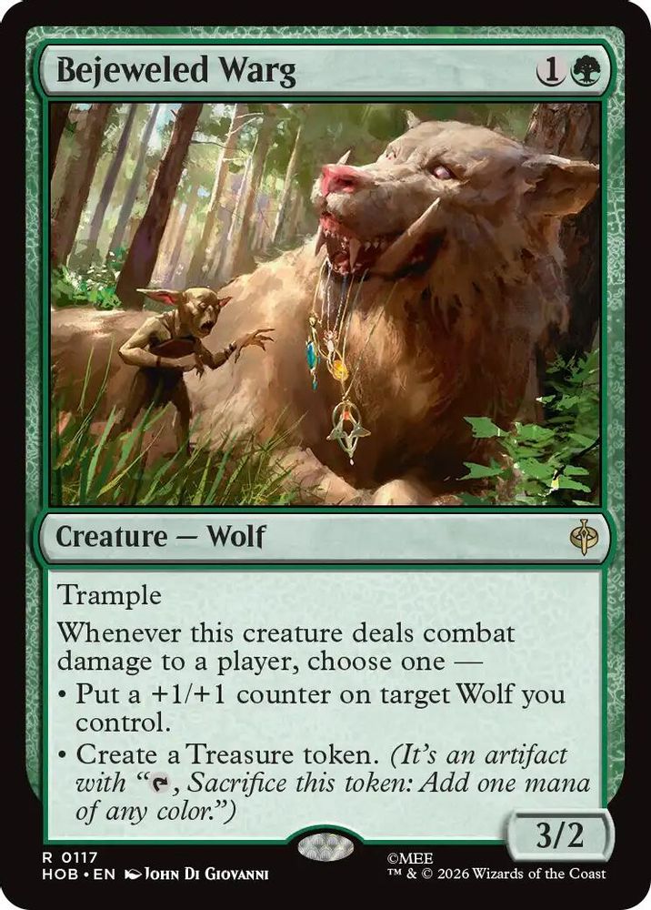 Bejeweled Warg 117 The Hobbit Magic: The Gathering Foil Rare