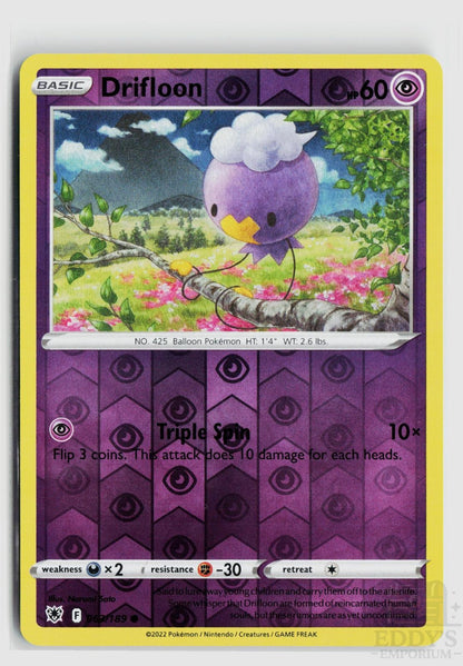 Drifloon 063/189 Astral Radiance Pokemon Reverse Holo Common NM
