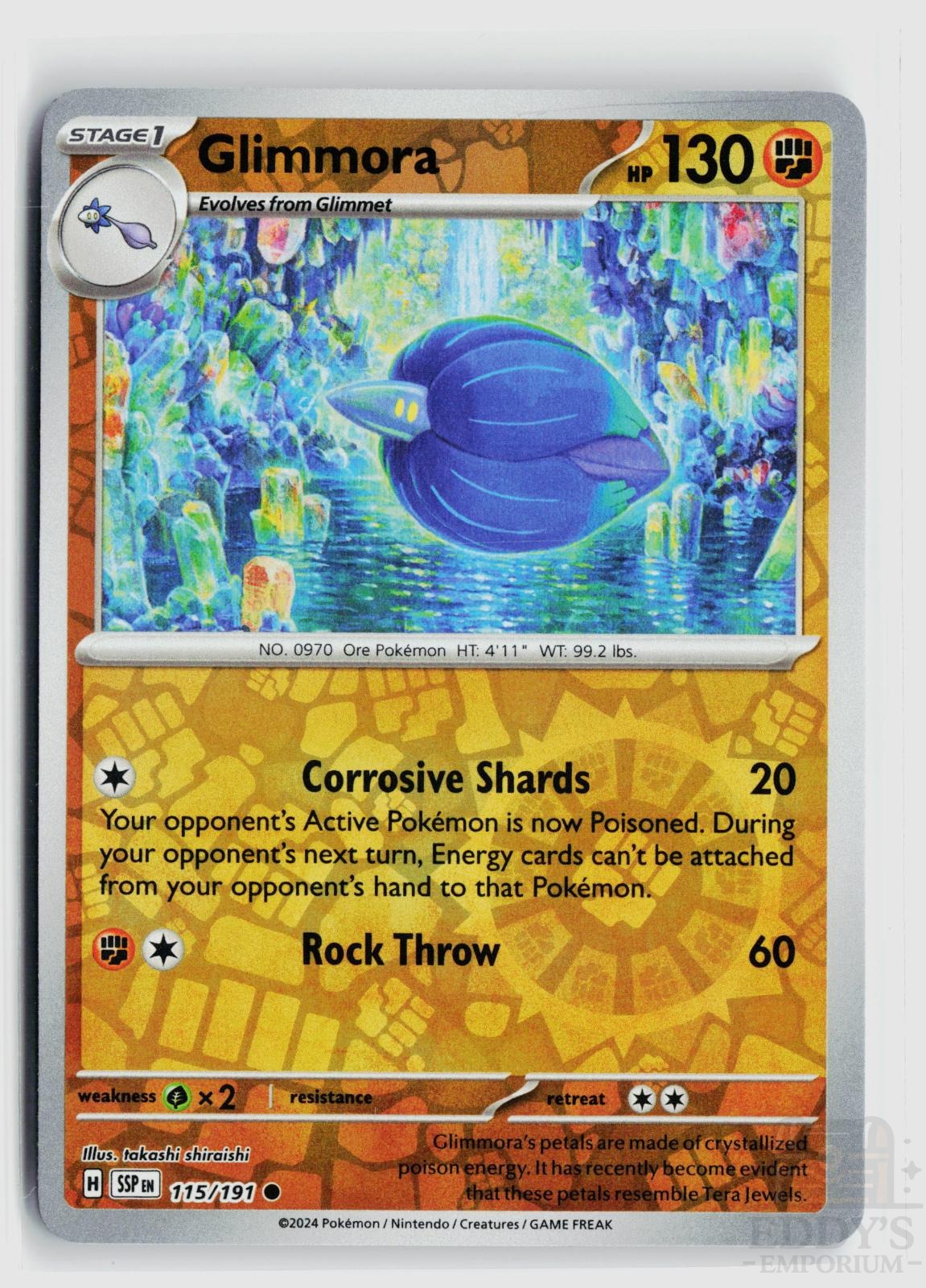 Glimmora 115/191 Surging Sparks Pokemon Reverse Holo Common NM
