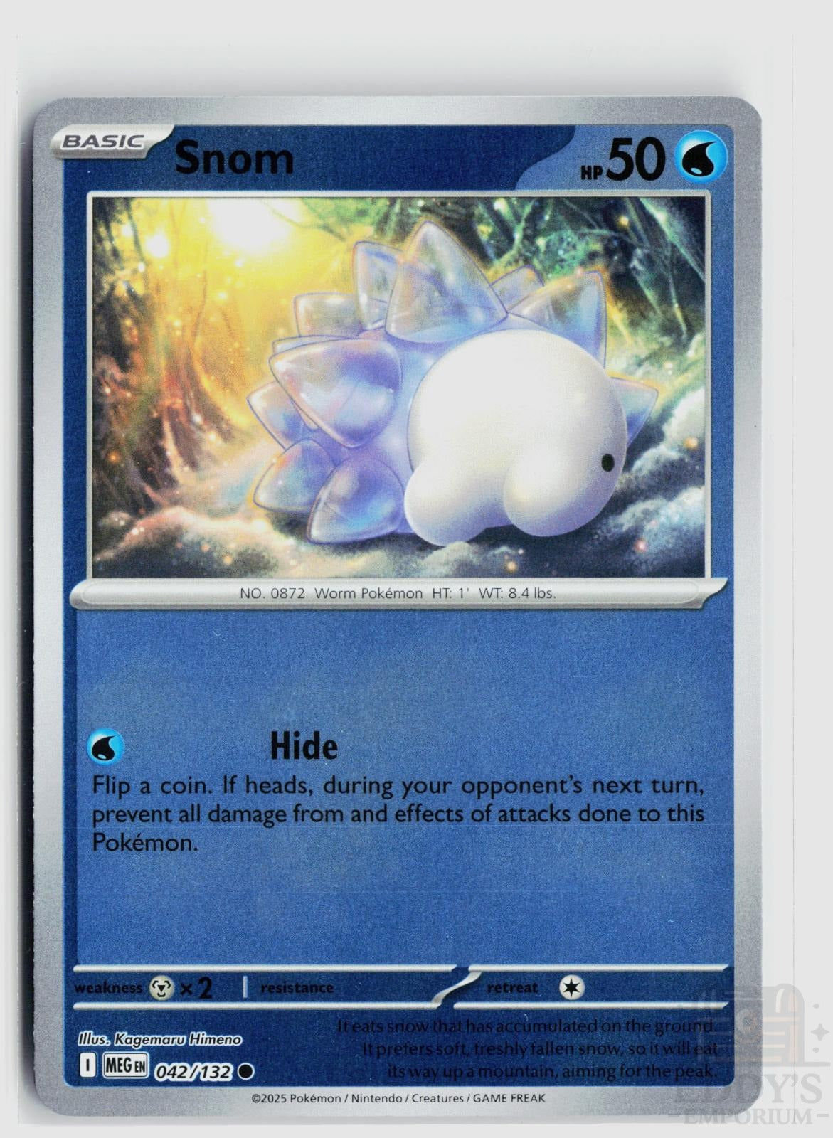 Snom 042/132 Mega Evolution Pokemon Reverse Holo Common NM