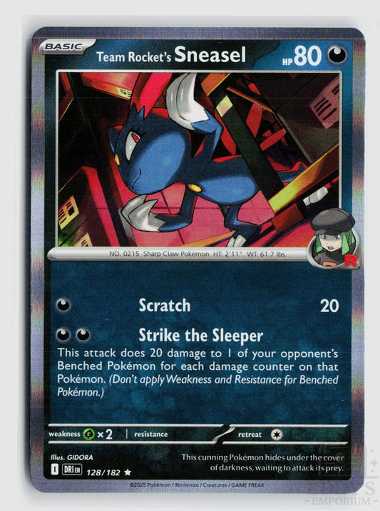 Team Rocket's Sneasel 128/182 Destined Rivals Pokemon Holo