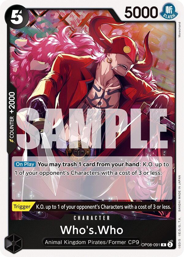 Who's.Who OP08-091 Two Legends One Piece Foil Rare