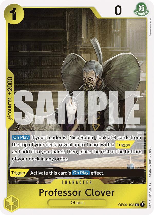 Professor Clover OP09-102 Emperors in the New World One Piece Foil Rare