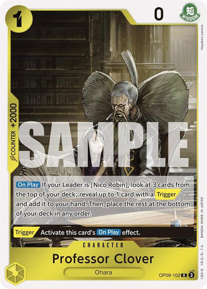 Professor Clover OP09-102 Emperors in the New World One Piece Foil Rare