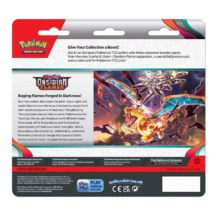 Pokémon TCG: Scarlet & Violet—Obsidian Flames 3-Pack Blister