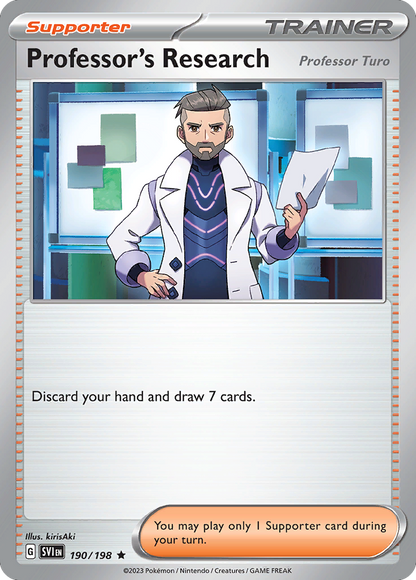 Professor's Research (Professor Turo) 190/198 Scarlet & Violet Pokemon Holo