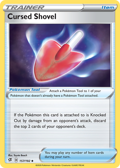 Cursed Shovel 157/192 Rebel Clash Pokemon Reverse Holo Uncommon NM