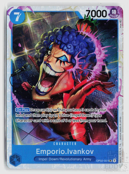 Emporio.Ivankov (051) OP02-051 Paramount War One Piece Foil Super Rare