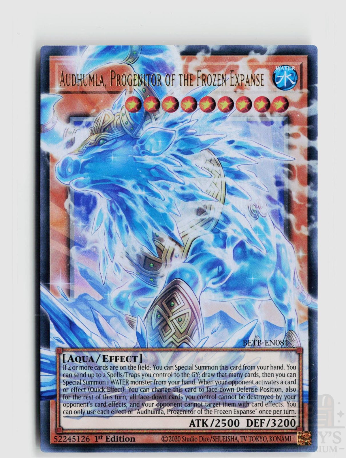 Audhumla, Progenitor of the Frozen Expanse (Extended Art) BETB-EN081 Beyond the Brave Yu-Gi-Oh 1st Edition NM