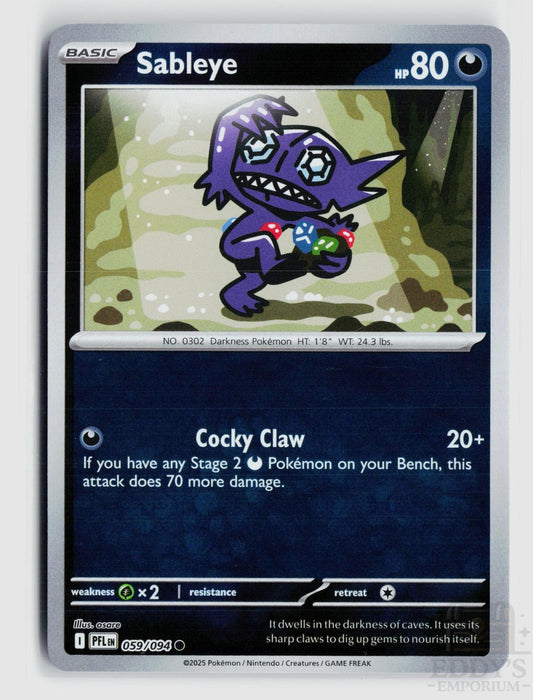 Sableye 059/094 Phantasmal Flames Pokemon Reverse Holo