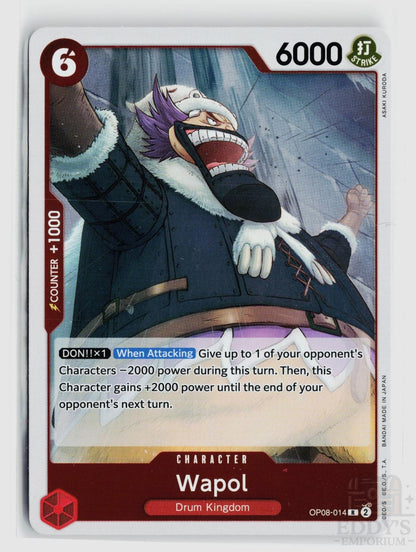 Wapol OP08-014 Two Legends One Piece Foil Rare