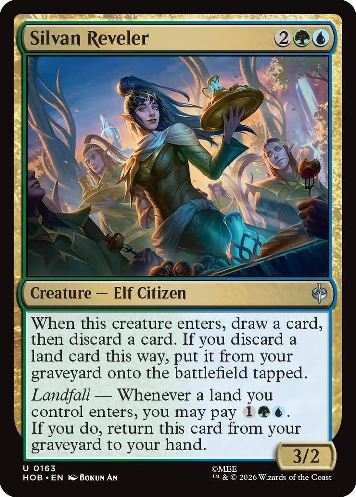 Silvan Reveler 163 The Hobbit Magic: The Gathering Foil Uncommon