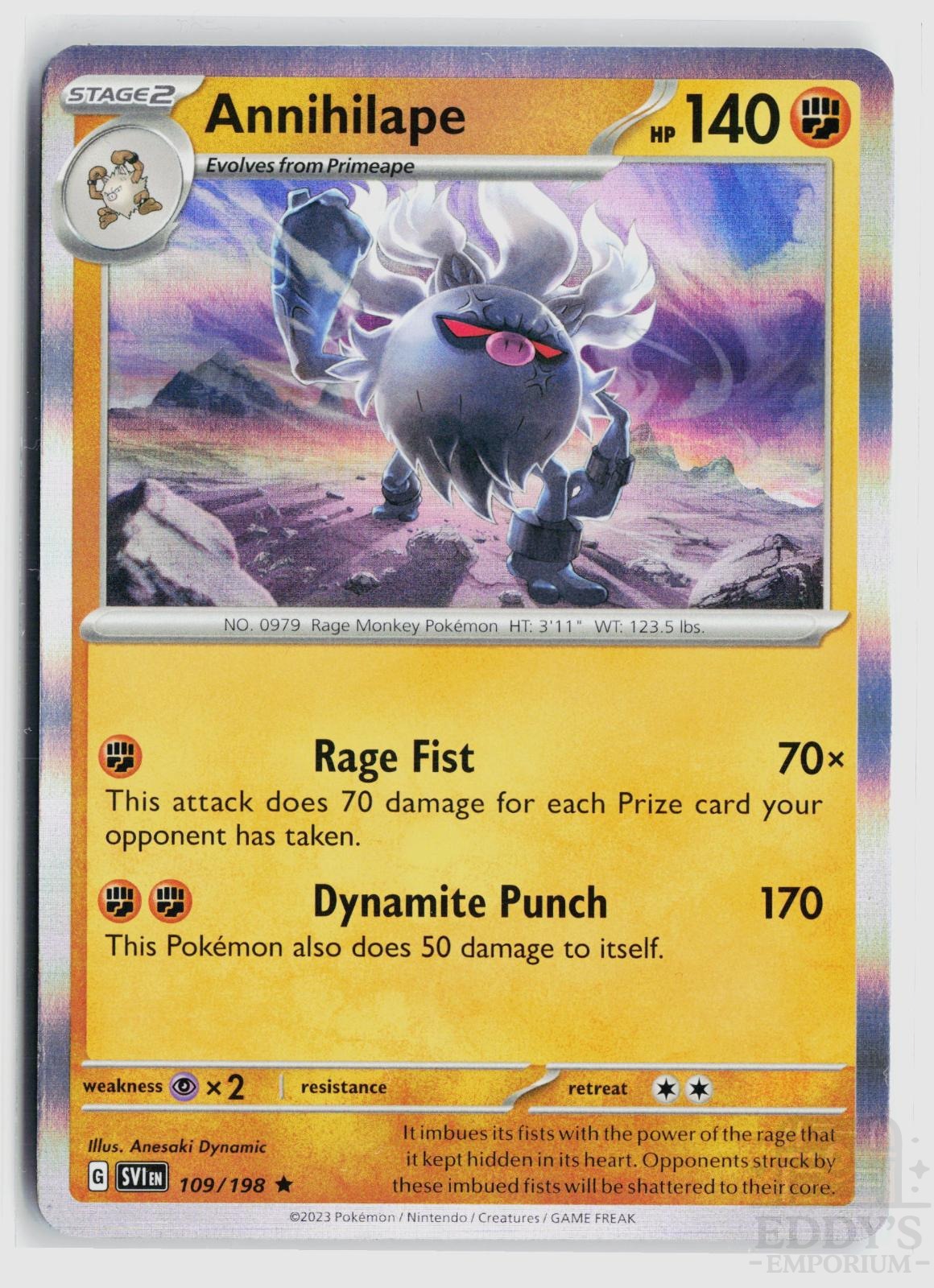 Annihilape 109/198 Scarlet & Violet Pokemon Holo Rare NM