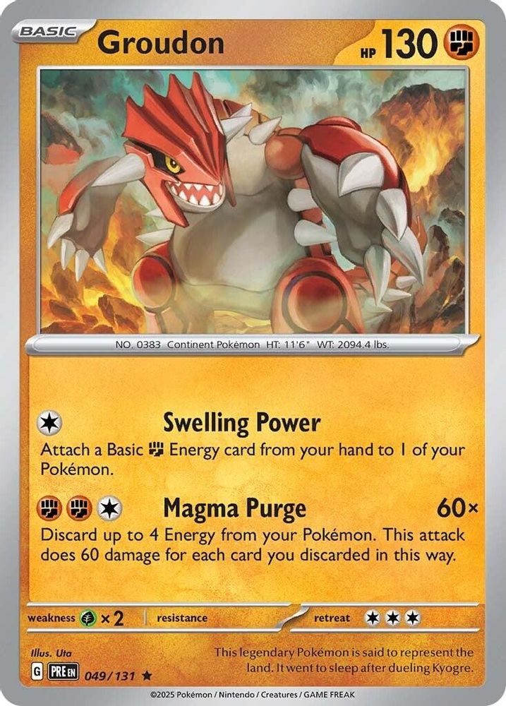 Groudon 049/131 Prismatic Evolutions Pokemon Holo