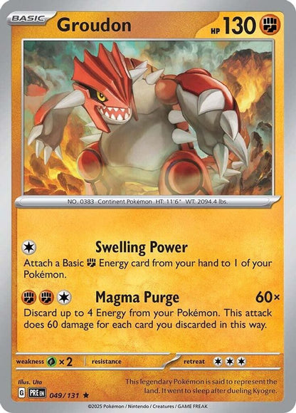 Groudon 049/131 Prismatic Evolutions Pokemon Holo