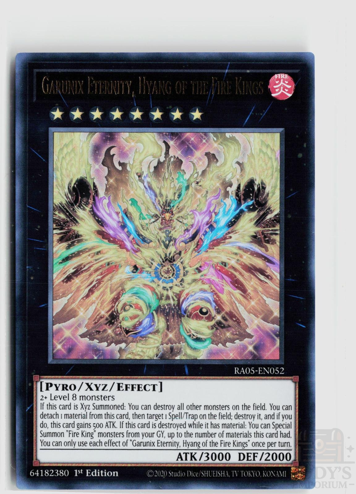 Garunix Eternity, Hyang of the Fire Kings (Ultra Rare) RA05-EN052 Rarity Collection 5 Yu-Gi-Oh 1st Edition NM