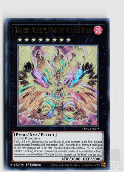 Garunix Eternity, Hyang of the Fire Kings (Ultra Rare) RA05-EN052 Rarity Collection 5 Yu-Gi-Oh 1st Edition NM