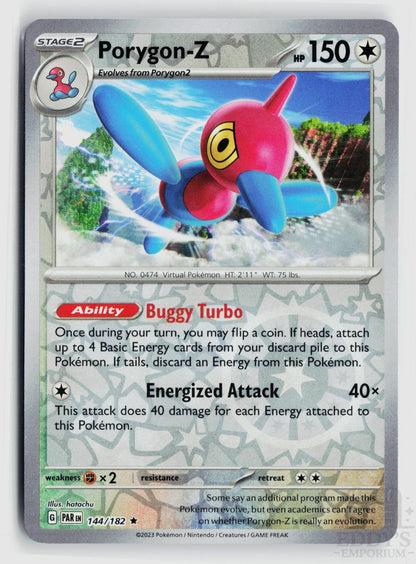 Porygon-Z 144/182 Paradox Rift Pokemon Reverse Holo Rare NM