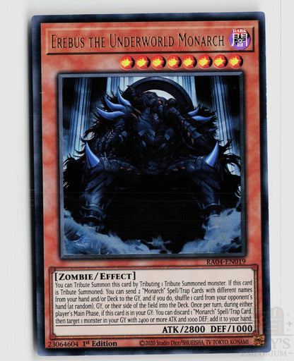 Erebus the Underworld Monarch (UR) RA04-EN019 Quarter Century Stampede Yu-Gi-Oh 1st Edition NM