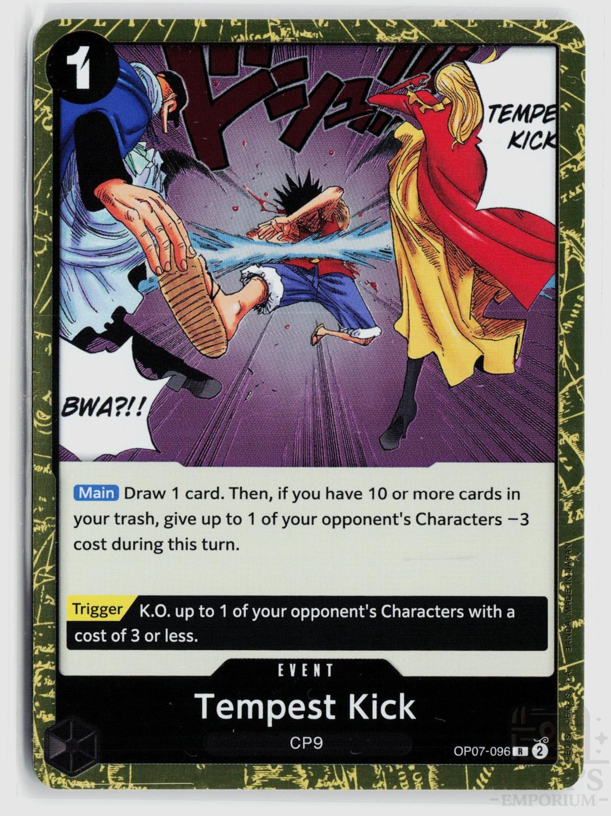 Tempest Kick OP07-096 500 Years in the Future One Piece Foil Rare