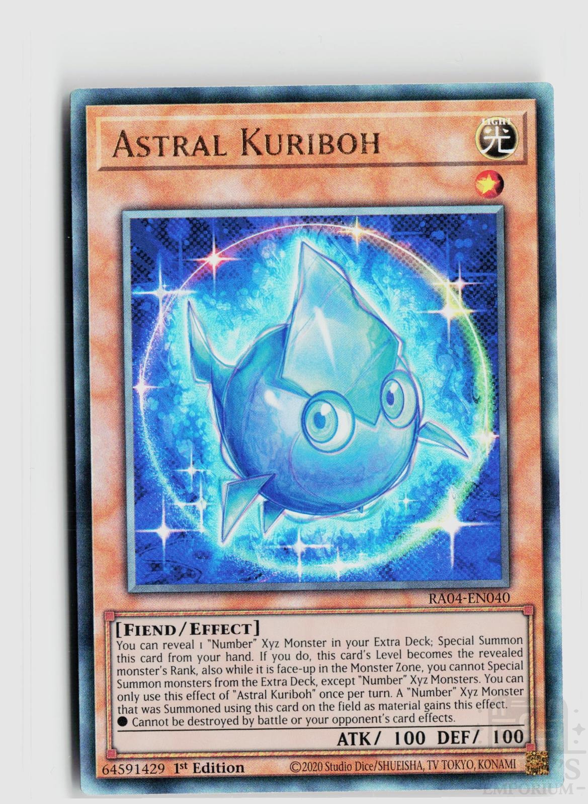 Astral Kuriboh (PUR) RA04-EN040 Quarter Century Stampede Yu-Gi-Oh 1st Edition NM