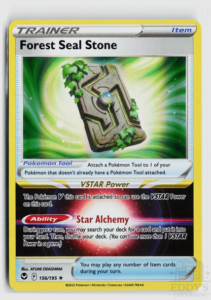 Forest Seal Stone 156/195 Silver Tempest Pokemon Holo Rare NM