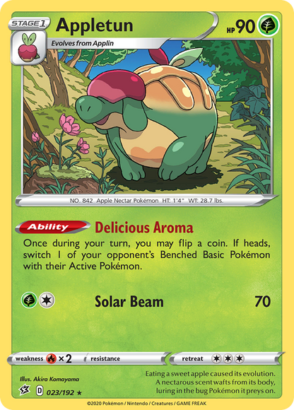 Appletun 023/192 Rebel Clash Pokemon Holo Rare NM