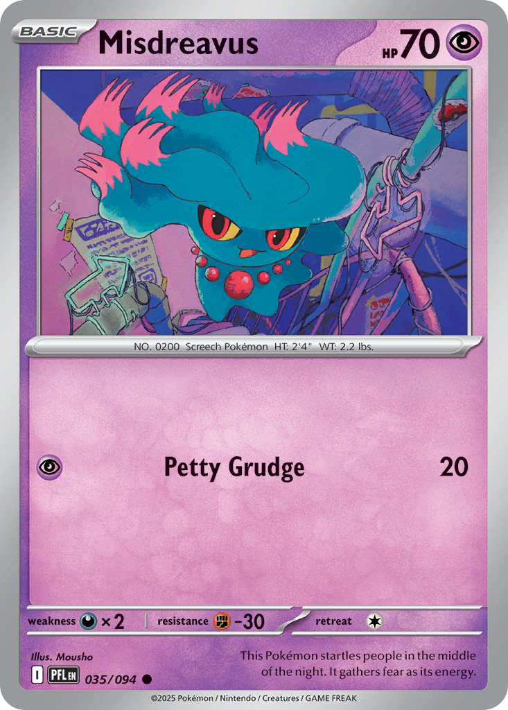 Misdreavus 035/094 Phantasmal Flames Pokemon Reverse Holo