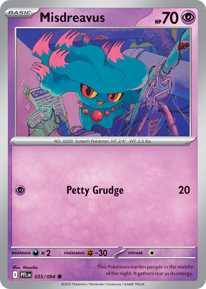 Misdreavus 035/094 Phantasmal Flames Pokemon Reverse Holo